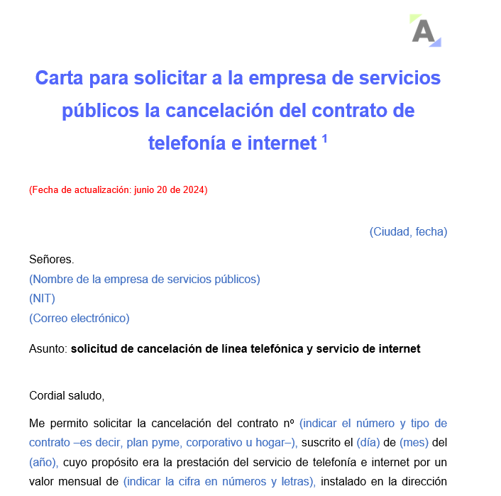 Cómo cancelar contratos de servicios públicos con equipos rentados.